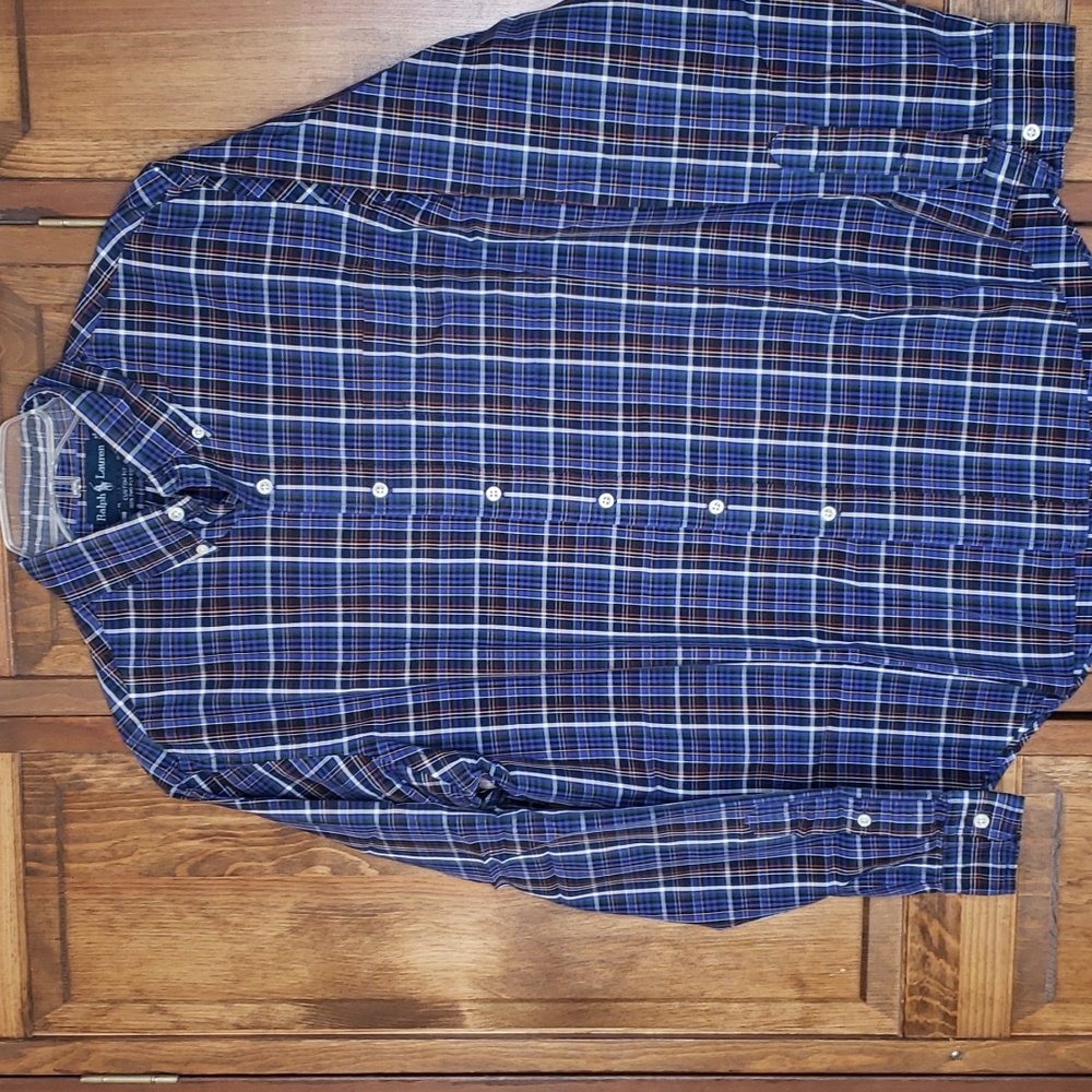 Ralph Lauren Blue Label Plaid Shirt Sz L
